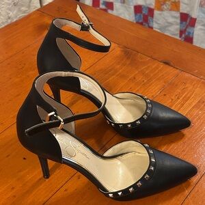 Jessica Simpson Black Heels with Studded Detail